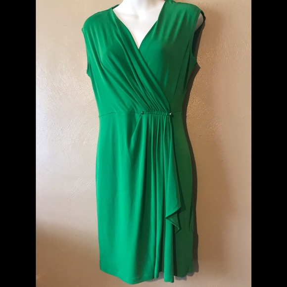 MICHAEL Michael Kors | Dresses | Michael Kors Green Wrap Dress Polyester |  Poshmark